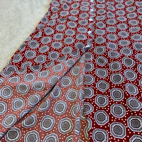 ShiLong Fashion Red Medallion Sleeveless Maxi Shirt Dress Size XXL** - Picture 7 of 10